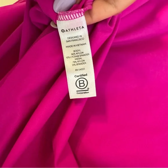 Athleta Pink Short Sleeve T-Shirt medium - Picture 5 of 5